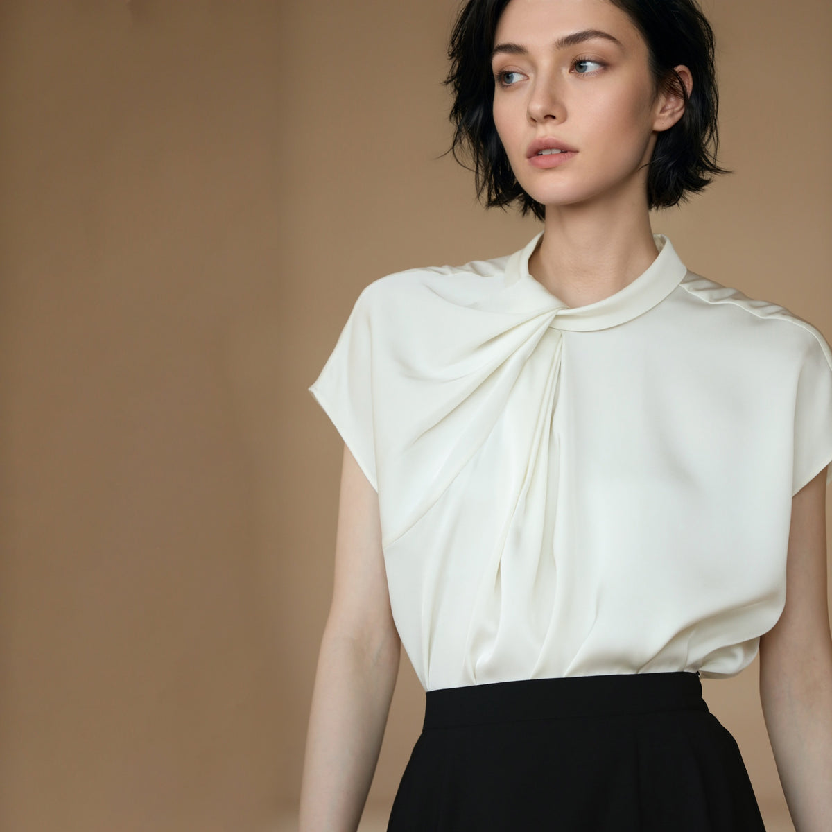 Pleated Sleeveless Top - by chocpi