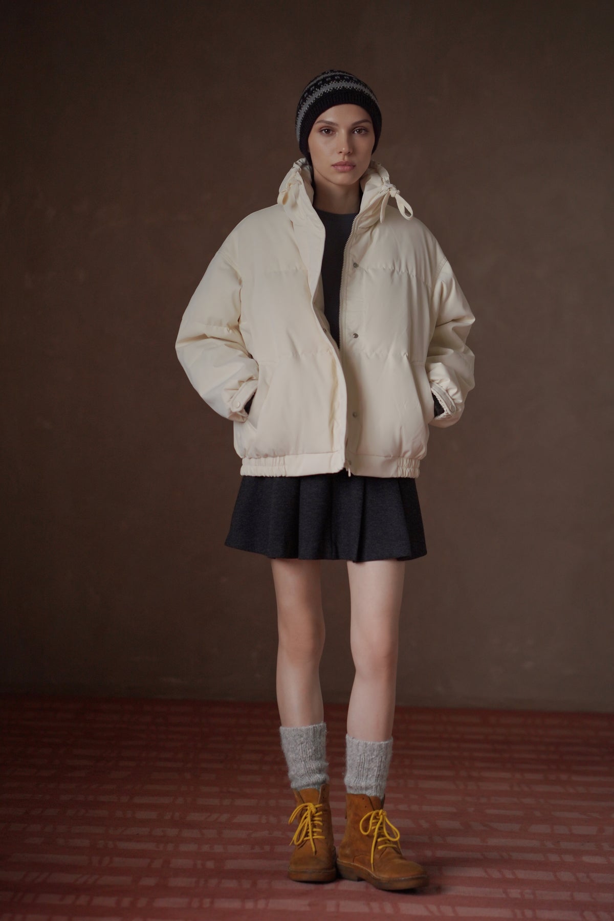 Puff-Sleeve Down Jacket
