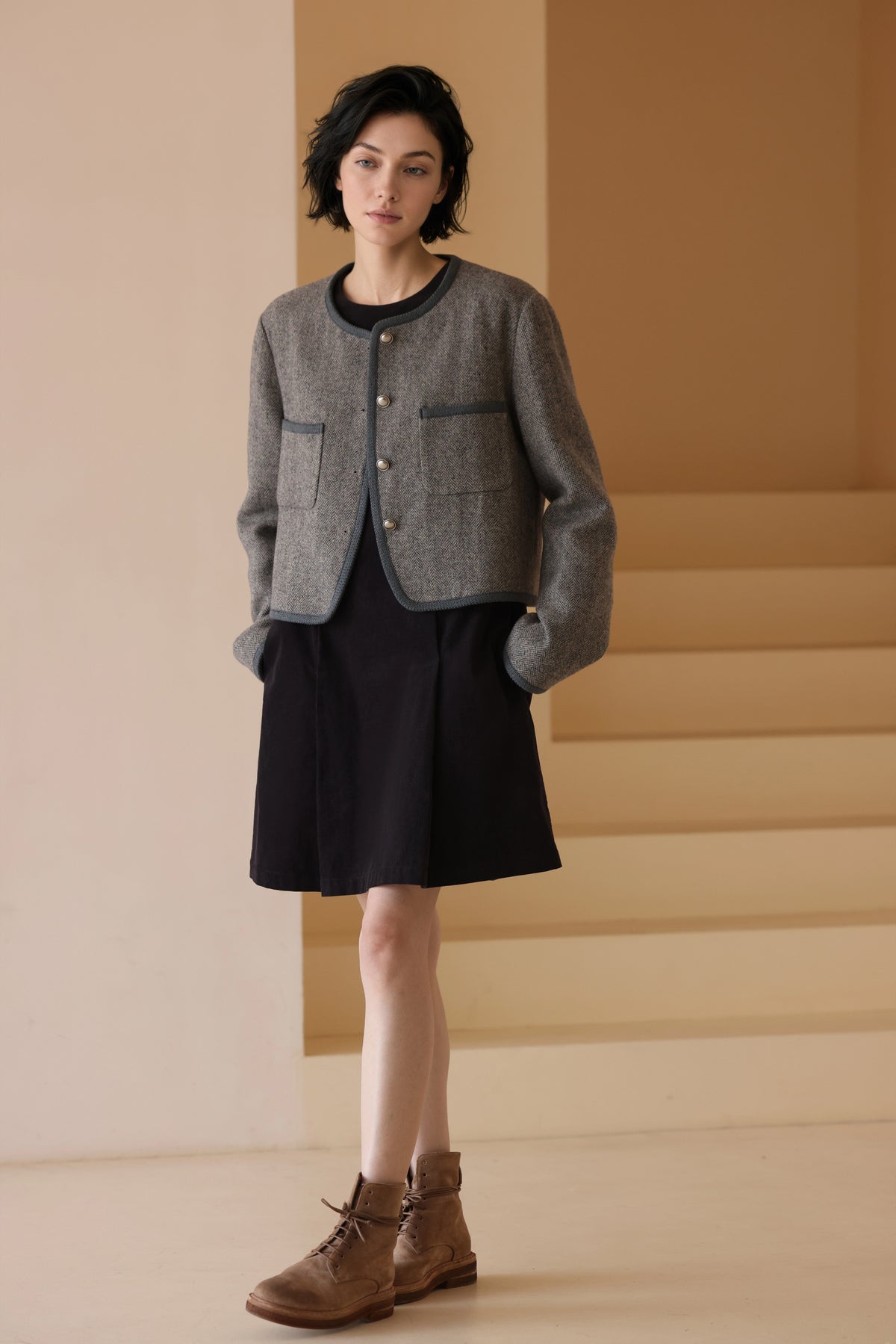 Cropped Tweed Jacket