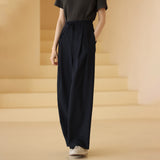 Drawstring Wide-Leg Trousers - by chocpi
