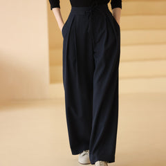 Drawstring Wide-Leg Trousers - by chocpi