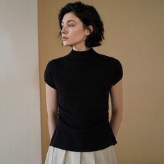 Machine-Washable Wool-Blend Knit Top - by chocpi