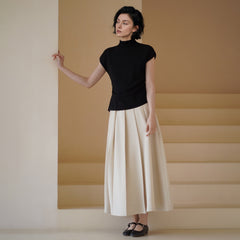 Machine-Washable Wool-Blend Knit Top - by chocpi