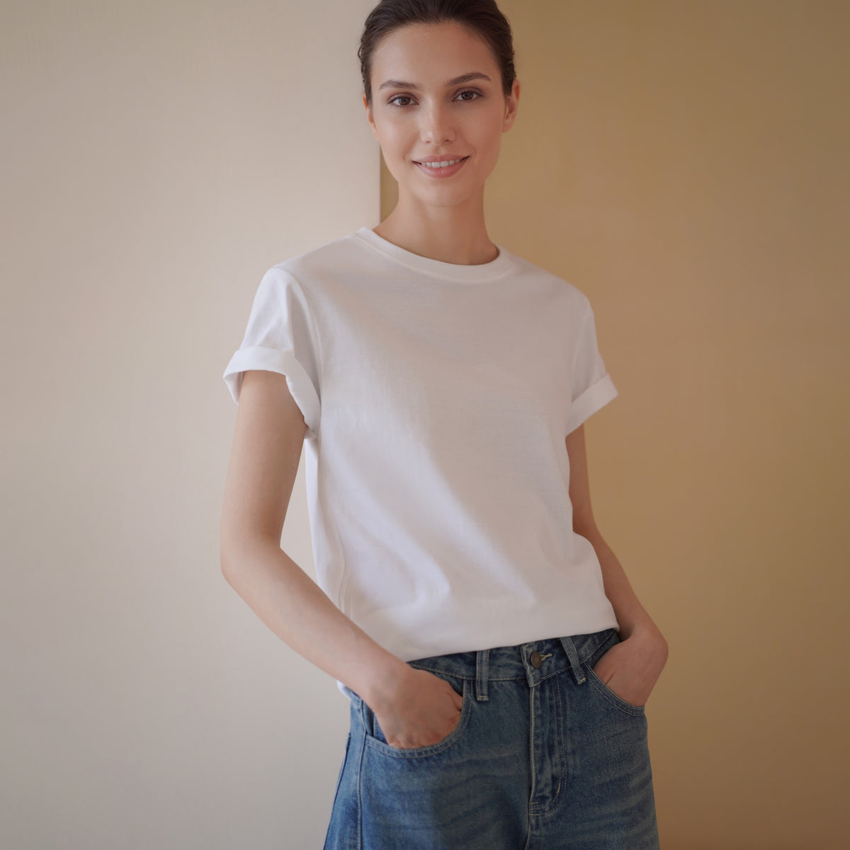 Cotton Crewneck T-Shirt - by chocpi