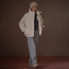 Relaxed Stand-Collar Down Jacket - by chocpi