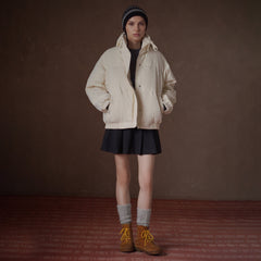 Relaxed Stand-Collar Down Jacket - by chocpi