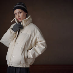 Relaxed Stand-Collar Down Jacket - by chocpi