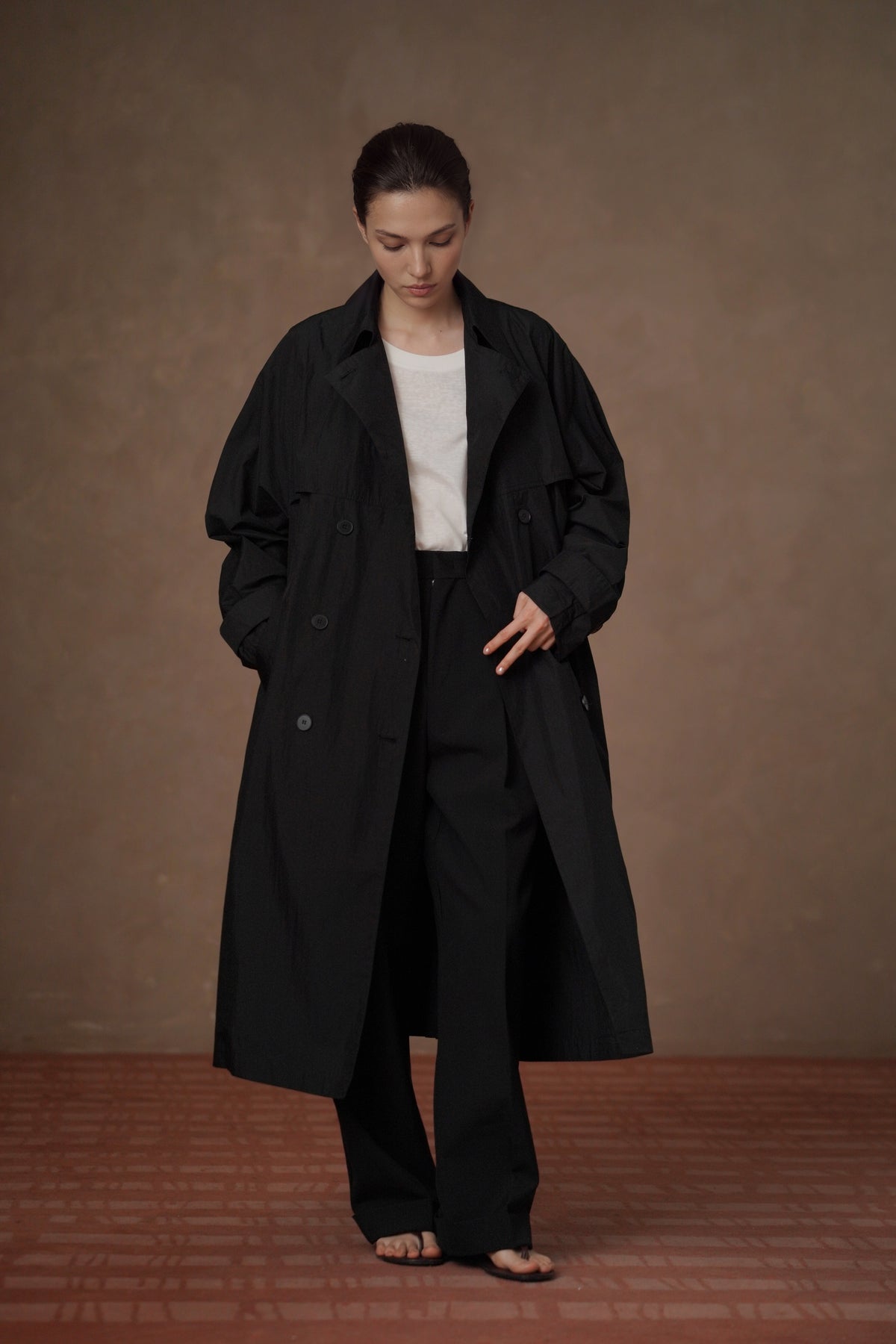 Relaxed Longline Trench Coat