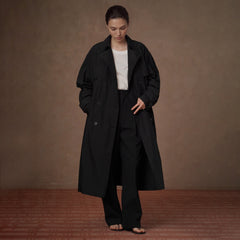 Relaxed Longline Trench Coat - by chocpi