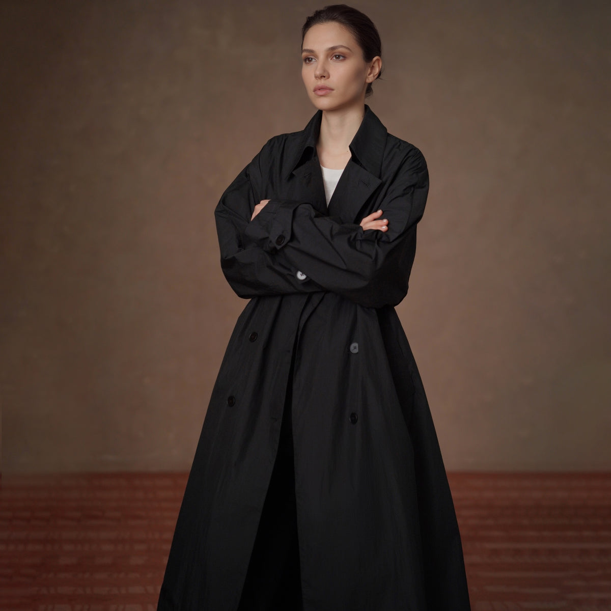 Relaxed Longline Trench Coat - by chocpi