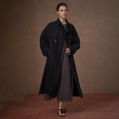 Relaxed Longline Trench Coat - by chocpi