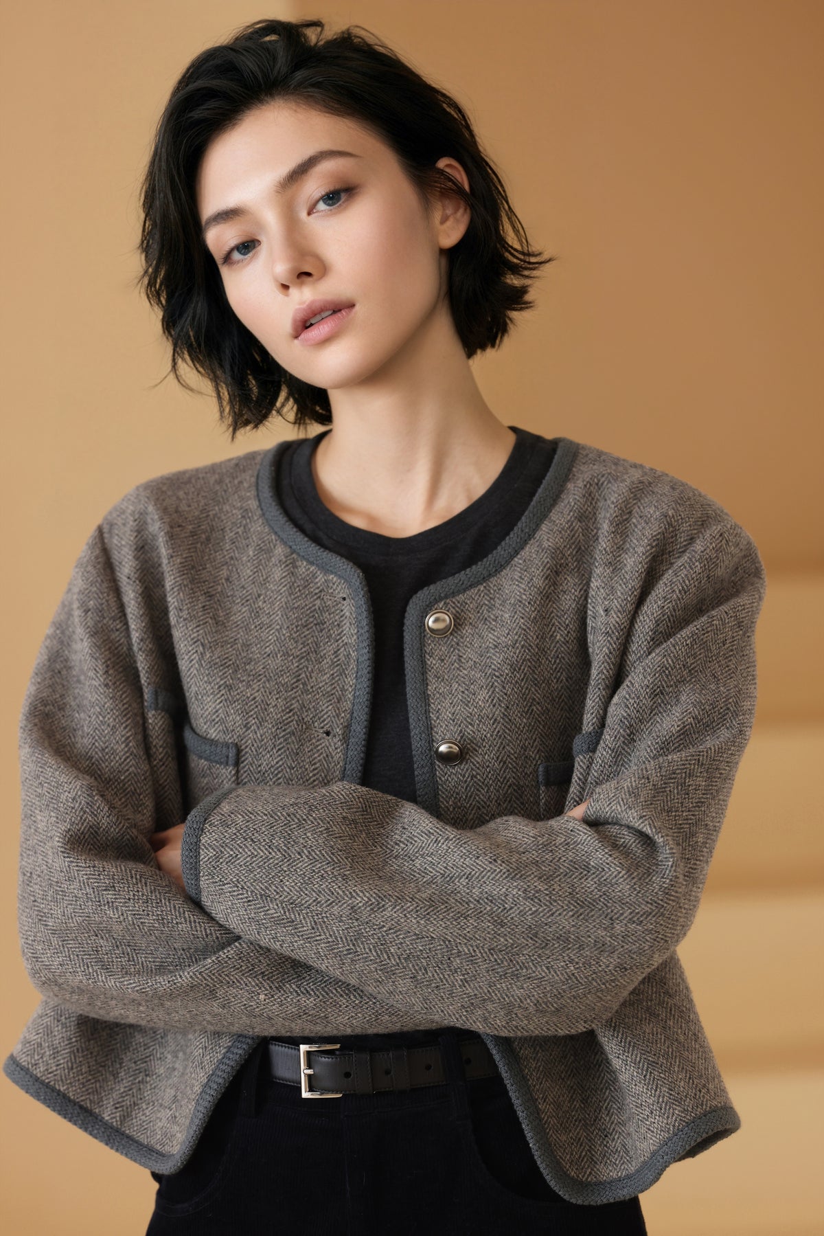 Cropped Tweed Jacket