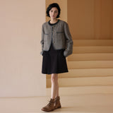 Cropped Tweed Jacket - by chocpi