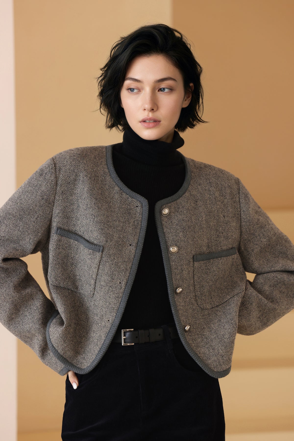 Cropped Tweed Jacket