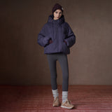 Hooded Down Puffer Jacket, Blue, view 4