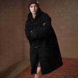 Wool-Blend Duffle Coat, Black, view 4
