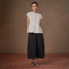100% Cotton Tuck-Detail Blouse, White, view 1